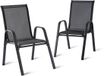 Merkloos Tuinstoelen stapelbaar - set van 2 - antraciet