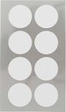 Merkloos / Sans marque Rico Design Gmbh & Co. Kg Hobby stickers - 64x stuks - witte ronde stickers - Kantoor stickers - Scrapbook - knutselmateriaal