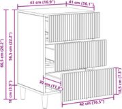 vidaXL Table de chevet chêne fumé 43 x 41 x 66,5 cm Bois transformé
