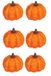 FIESTAS GUIRCA Set van 6 gelakte pompoenen (3,5 cm), Halloween-decoratie