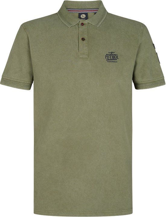 Petrol Industries Heren Piqué polo Tracción - Groen - Maat L