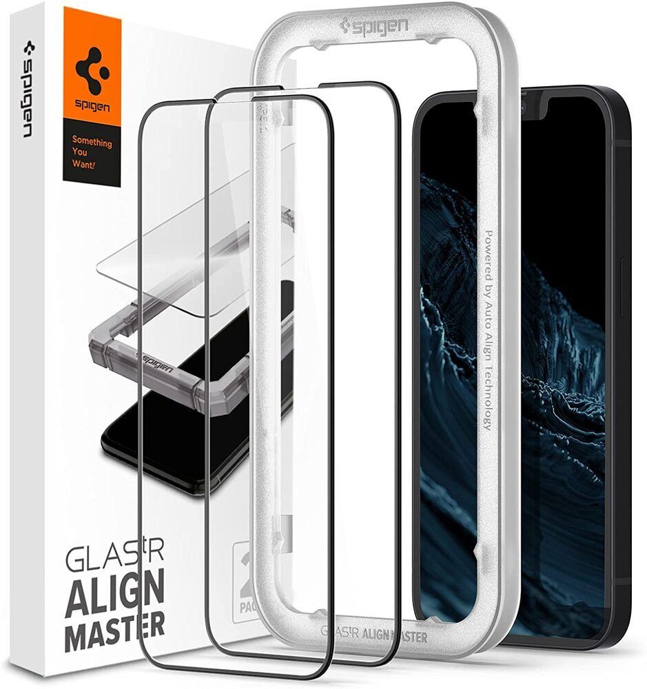 Spigen AGL03387 - Mobiele telefoon behuizing - Zwart - Voor Apple iPhone 13 / 13 Pro