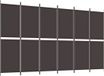 vidaXL Kamerscherm met 6 panelen 300x180 cm stof bruin