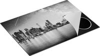 Chefcare Inductie Beschermer New York Skyline Zwart Wit 75x50 cm