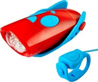 Hornit fietslicht Mini 9,8 x 4,4 cm aluminium rood/blauw