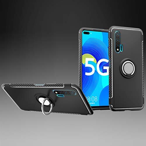 Custodia Custodia® stevige smartphone hoes met ring compatibel met Huawei Nova 6, Huawei Nova 6, zwart