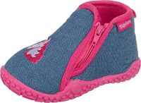 Playshoes pantoffels jeansblauw eenhoorn