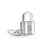 PANDORA Charm Anhänger "Vorhängeschloss mit Schlüssel" Silber, Zirkonia 790088C01