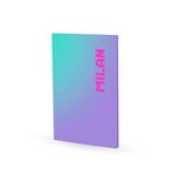 MILAN A4 gelijmd notitieboek, geruit papier, 48 vellen 95 g/m², Sunset Collection, lila