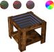 vidaXL Salontafel met LED - 53x53x45 cm - Bewerkt Hout - Gerookt Eikenkleur