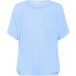 KAFFE Kaffe Blouse pour femme, short, manches chauve-souris, col rond, élastique, coupe ample, top pour femme