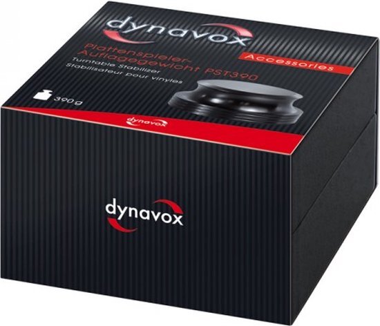 Dynavox Stabilizer PST420, draaitafel van aluminium voor platenspeler, gewicht 420 g, zwart