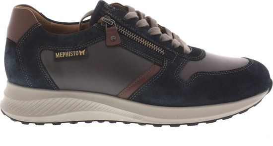 Mephisto Dino Velsport Heren Veterschoenen - Blauw - Maat 45