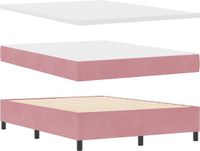 vidaXL Boxspringbed met hoofdeinde Roze 200 x 160 cm Fluweel