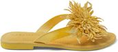 Lazamani Cynthia Dames Teenslippers Leer Geel Maat 37