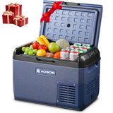 AAOBOSI Koelboxer 25L: Camping Koelkast 12v 240v, -20°C tot 20°C Compressor 12v Koelvriescombinatie voor Camper, Auto, Vrachtwagen, Boot, Camper, Reizen, Picknick