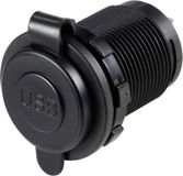 Tru Components TRU COMPONENTS TC-12114140 USB-A + USB-C inbouwbus verlicht, blauwe LED, rond Inhoud: 1 stuk(s)