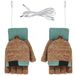 iFCOW USB-verwarmde handschoenen voor dames, warme laptophandschoenen, gebreide winterhandschoenen, volledige verwarmde handschoenen en halve vingers