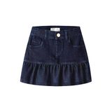 NAME IT KIDS korte spijkerrok met glitters - donkerblauw