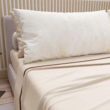 PETTI Artigiani Italiani - Katoenen beddengoed met kussenslopen met digitale print, bedlakens voor Frans bed, crèmekleurig, 100% Made in Italy