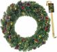 Black Box Kerstkrans met licht en versiering - 142 takken-D45 cm met ophang haak