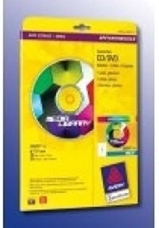Avery CD/DVD Labels Inkjet Ã˜ 117 C6074 wt/pk 40