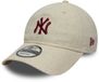 New Era - New York Yankees MLB Linen Crème 9TWENTY Casquette Réglable