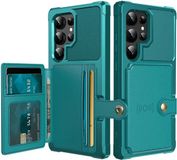 Selected by GSMpunt.nl Portemonnee Hoesje Geschikt voor Samsung Galaxy S24 Ultra - Back Cover met Pasjeshouder - Groen