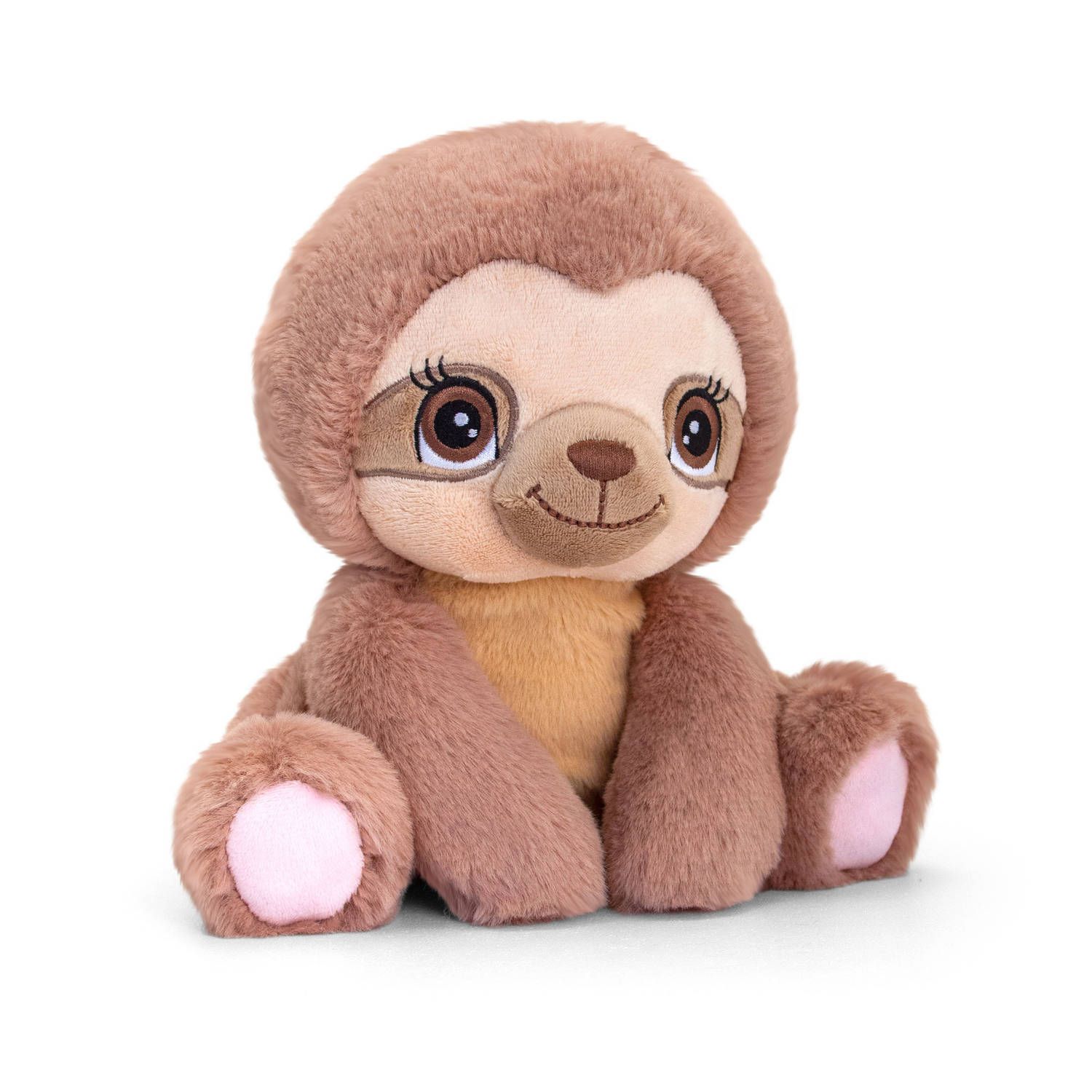 Keel Toys Pluche knuffel dieren luiaard 16 cm - Knuffelbeesten speelgoed