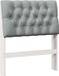 vidaXL Gestoffeerd hoofdbord lichtgrijs 80 cm massief grenenhout