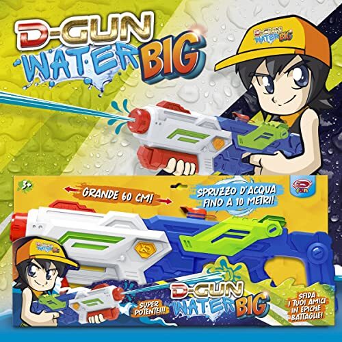 D-KIDZ -D-Gun pistool Water Big 60 cm, meerkleurig, DIP76551