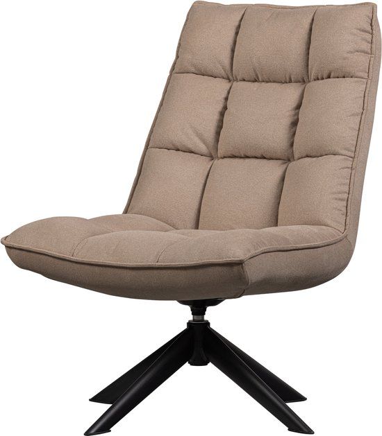WOOOD Jouke Draaifauteuil - Zand - Industrieel