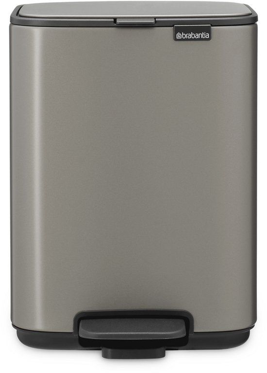 Brabantia Bo Pedaalemmer - 4 liter - Platinum - Badkamer