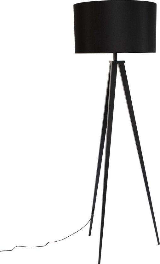 Zuiver Tripod Vloerlamp Met Driepoot Zwart