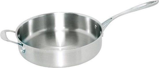 Vogue Triwall Sauteuse - 28cm - GG032 - Aluminium & RVS - 3.95L