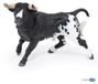 Papo - Figurine réaliste de taureau espagnol noir et blanc