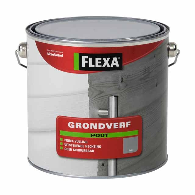 FLEXA grondverf hout grijs 2 5 liter