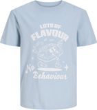 JACK&JONES Jongens T-shirt JJFUNNY FRUIT TEE SS CREW NECK JNR - Maat 164 - Katoen - Ronde hals - Printopdruk - Celestial Blue