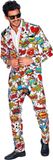 Widmann 60s Pop Art Strip Costume - Man - Small - Multicolour