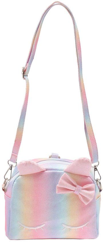 Ottosimon Unicorn schoudertas kind multikleur regenboog karton tas