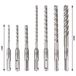 FRITZFURT 3161-2107 Carbide Hamerboorset 7-delig 5 mm, 6 mm, 8 mm, 10 mm, 12 mm SDS-Plus