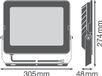Ledvance LED Floodlight | 135W 3000K 12150lm 830 IP65