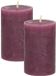 Atmosphera Stompkaars - 2x - bordeaux rood - 5 x 8 cm - cilinderkaars