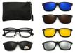 Solidchoice - Lunettes de soleil polarisées à clipser avec 5 clips de couleur pour protection UV