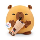 Snackles 77606D, Capybara (Kung Fu, Bubble Tea), Shiba Inu, Series 2, groot pluche speelgoed, groot (40 cm)