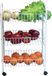 MSV Keuken/badkamer trolley - metaal - wit - met wielen - 37 x 26 x 68 cm