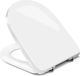 Merkloos WOLTU D SHAPE Wit Toiletbril PP Softclose Quick Release Antibacterieel Waterdicht WS2545