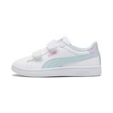 Puma Smash 3.0 sneakers - wit/lichtblauw Jongens/Meisjes Imitatieleer Meerkleurig - maat 35