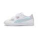Puma Smash 3.0 sneakers - wit/lichtblauw Jongens/Meisjes Imitatieleer Meerkleurig - maat 35