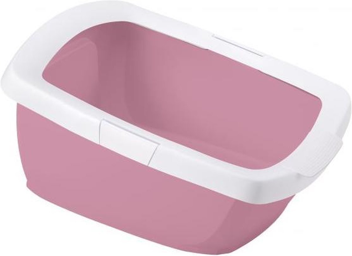 Imac kattenbak funny junior roze / wit 57x43x28,5 cm rozewit